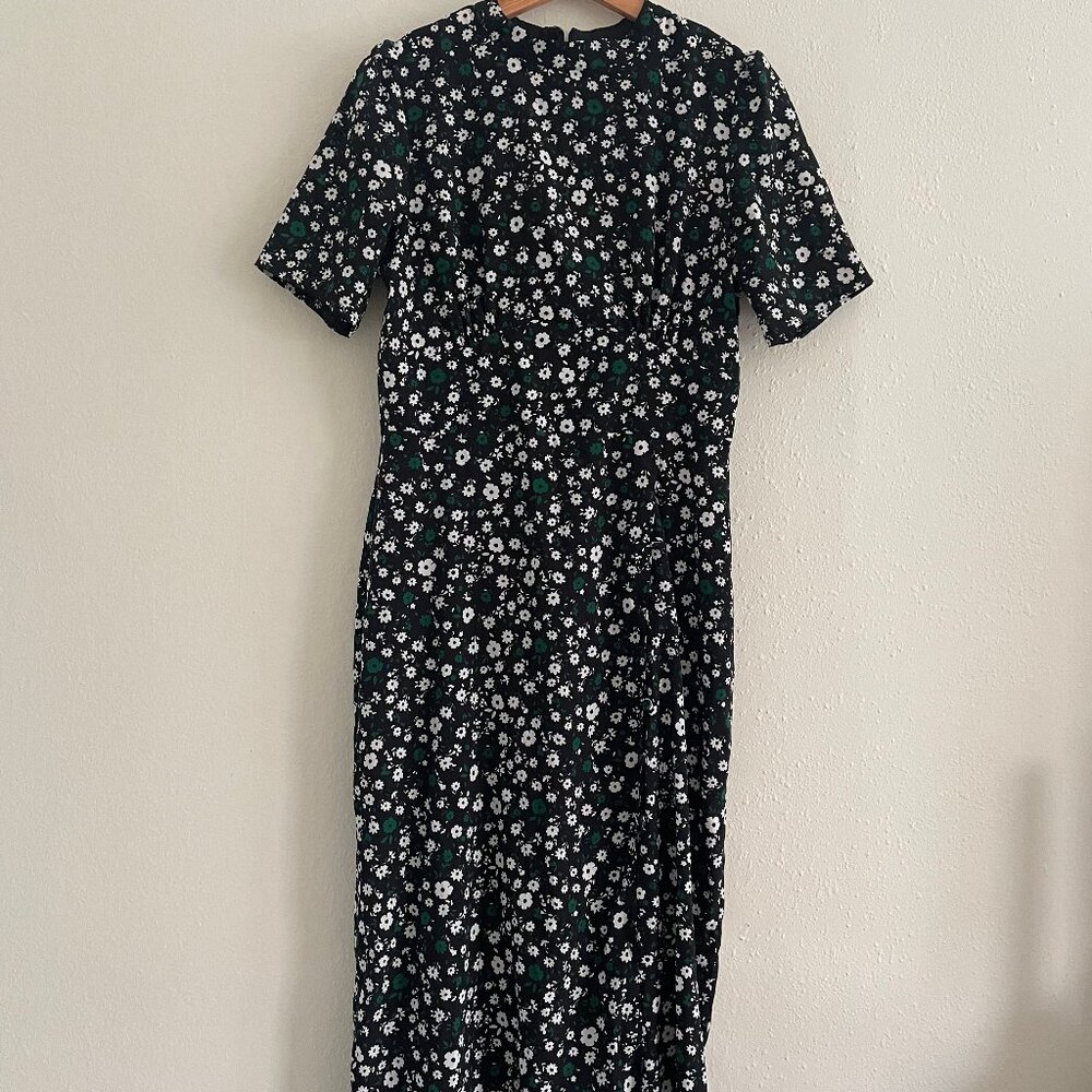 ASOS Midi Floral Dress with Button Detail